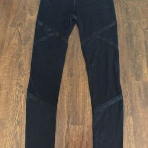 Victoria's Secret Black Leggings with Stirrups/Foot Cuffs